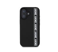 DKNY Coque pour Apple iPhone 16 Édition 3D Rubber Repeat Ultra-Chic Noir