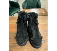DKNY DONNA KARAN MASON FOURRURE SHEARLING CHAUSSURES BOTTES SNEAKERS ICÔNE 40.5