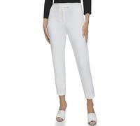 DKNY Droit à l'avant Pantalon Business décontracté, Ivoire, 40 Femme