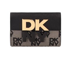 DKNY Echo Étui pour cartes de crédit Cuir 11 cm noir