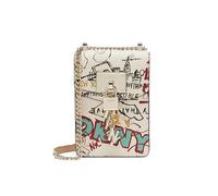 DKNY Elissa Phone Crossbody, Sac à bandoulière Femme, Graffiti Blanc, Taille Unique