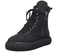 DKNY Femme Aken Hightop Platform Sneaker with Side Zipper Baskets avec Fermeture éclair intérieure, Noir, 39 EU
