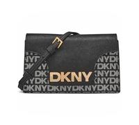 DKNY Femme Avril Wallet on A String Embrayage, Logo Noir/Noir, Taille Unique