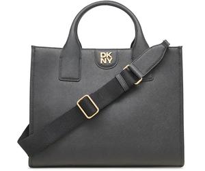 DKNY Femme Carol MD Tote Sac fourre-Tout, Noir/Or, Taille Unique