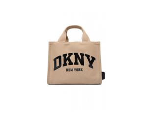 Dkny, Femme, Sacs, Beige, Taille: ONE Size Hadlee Small Canvas Logo Tote