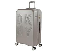 DKNY - Grande Valise, Valise 158 Cm, Valise Rigide légère à roulettes pivotantes avec Cadenas à Combinaison TSA, idéale Valise Grande Taille Cabine ou Valise Soute, Cendre