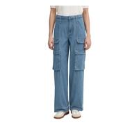 Dkny - Jean Droit Taille Haute Cargo - Femme - Jeans - Bleu - Taille: W28