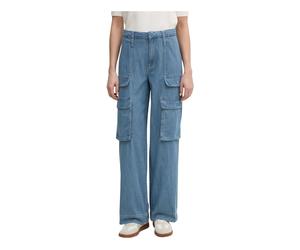 Dkny - Jean Droit Taille Haute Cargo - Femme - Jeans - Bleu - Taille: W28