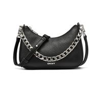 DKNY Jenna Demi Crossbody Sac à bandoulière Femme Noir et Argent