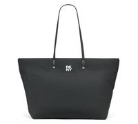 DKNY Jenny Tote, 100% Polyester avec Bordure en polyuréthane Femmes, Logo Noir et Noir