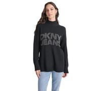 DKNY Logo Printed Shaker Sweat-Shirt, Noir, M Femme