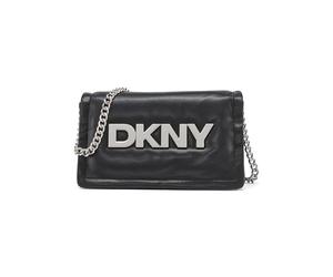 DKNY Maggie Clutch, Sac à bandoulière Femme, Noir/argenté, Taille Unique