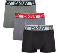 Dkny Mens 3 Pack Trunks Malden Noir/Gris/Kaki Large Male
