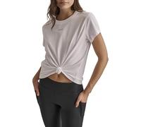 DKNY Mini Stud Logo Knot Front Tee T-Shirt, Blanc, M Femmes
