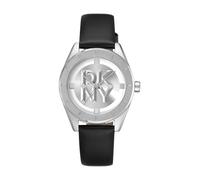 DKNY Montre à affichage analogique 'Chambers' noir / argent, Taille One Size