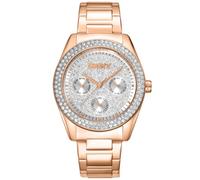DKNY Montre à Quartz Chambers Multi Glitz 5 ATM, Or Rose, Einheitsgröße, Moderne