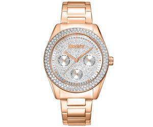 DKNY Montre à Quartz Chambers Multi Glitz 5 ATM, Or Rose, Einheitsgröße, Moderne