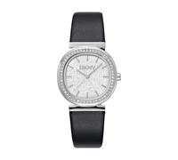 DKNY Montre à quartz Evening 3 ATM, noir/argent, celui qui est, lanière