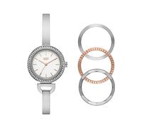 DKNY Montre pour femme Uptown d mouvement quartz/3 aiguilles boîtier de 28mm avec bracelet en acier inoxydable NY6675set