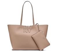 DKNY Nicole Tote, 100% polyuréthane Femmes, Cappuccino et Taupe Clair
