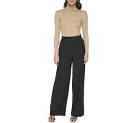 DKNY Pantalon en sergé givré, Noir, 40 Femme