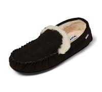 DKNY Pantoufles mocassins pour homme | Chaussons chauds doublés en fausse fourrure | Dessus en microfibre douce et semelle de marque | Pantoufles confortables pour un usage quotidien | Disponible en