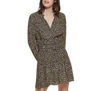 DKNY Printed L/s Split Ne Black Multi Taille: M | Robes Mini Outlet | Femme | Le Noir