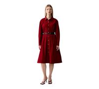 Dkny - Robe chemise boutonnée mi-longue - Femme - Robes - Rouge - Taille: 36 FR