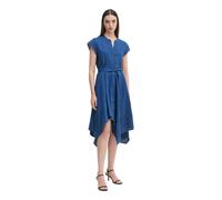 Dkny - Robe chemise courte en lin - Femme - Robes - Bleu - Taille: 36 FR