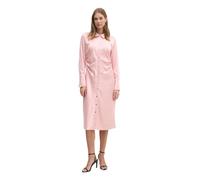 Dkny - Robe chemise mi-longue boutonnée en satin - Femme - Robes - Rose - Taille: 32 FR