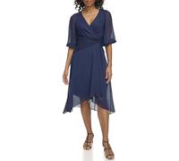 DKNY Robe mi-Longue à Manches mi-Longues pour Femme
