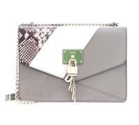 DKNY Sac à épaule bandoulière beige marron pour femme - Elissa Logo Shoulder Flap Soft Clay Combo 100245
