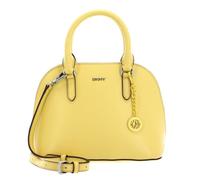 DKNY Sac à épaule bandoulière jaune noir en cuir pour femme - Bryant Dome Satchel Bag Spring Yellow 170883