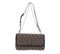 DKNY Sac à épaule bandoulière marron noir en cuir pour femme - Delphine Crossbody Bag M Chino / Blk 180347