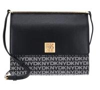 DKNY Sac à épaule bandoulière noir blanc pour femme - Mona MD Flap Crossbody Bag BK Logo - BK 285761