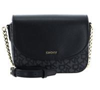 DKNY Sac à épaule bandoulière noir gris pour femme - Felicia Flap Crossbody Bag BK Logo - BK 143285