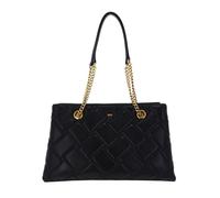 DKNY Sac à épaule noir en cuir pour femme - Willow Leather Tote Bag Blk / Gold 191723