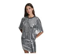 Dkny - Sequin Top - Femme - Blouses et Chemises - Gris - Taille: 38 FR