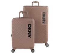 DKNY - Set Valise Rigide, Lot de Valises Soute Avion 4 roulettes - Sets de Bagages, Valise à Roulette en Soldes pour Voyages. Lot Valise: Ensemble pour Voyages élégants, Beige