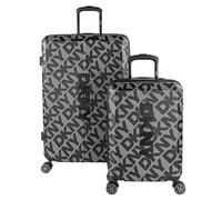 DKNY - Set Valise Rigide, Lot de Valises Soute Avion 4 roulettes - Sets de Bagages, Valise à Roulette en Soldes pour Voyages. Lot Valise: Ensemble pour Voyages élégants, Noir