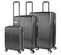 DKNY - Set Valise Rigide, Lot de Valises Soute Avion 4 roulettes - Sets de Bagages, Valise à Roulette en Soldes pour Voyages. Lot Valise: Ensemble pour Voyages élégants, Noir