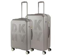 DKNY - Set Valise Rigide, Lot de Valises Soute Avion 4 roulettes - Sets de Bagages, Valise à Roulette en Soldes pour Voyages. Lot Valise: Ensemble pour Voyages élégants, Cendre