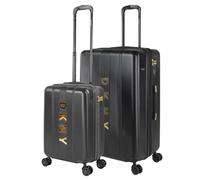 DKNY - Set Valise Rigide, Lot de Valises Soute Avion 4 roulettes - Sets de Bagages, Valise à Roulette en Soldes pour Voyages. Lot Valise: Ensemble pour Voyages élégants, Noir