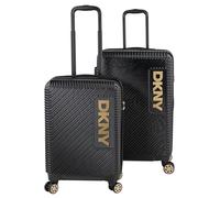 DKNY - Set Valise Rigide, Lot de Valises Soute Avion 4 roulettes - Sets de Bagages, Valise à Roulette en Soldes pour Voyages. Lot Valise: Ensemble pour Voyages élégants, Noir