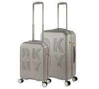 DKNY - Set Valise Rigide, Lot de Valises Soute Avion 4 roulettes - Sets de Bagages, Valise à Roulette en Soldes pour Voyages. Lot Valise: Ensemble pour Voyages élégants, Cendre