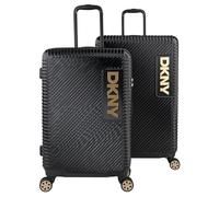DKNY - Set Valise Rigide, Lot de Valises Soute Avion 4 roulettes - Sets de Bagages, Valise à Roulette en Soldes pour Voyages. Lot Valise: Ensemble pour Voyages élégants, Noir