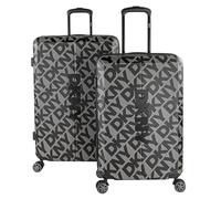 DKNY - Set Valise Rigide, Lot de Valises Soute Avion 4 roulettes - Sets de Bagages, Valise à Roulette en Soldes pour Voyages. Lot Valise: Ensemble pour Voyages élégants, Noir