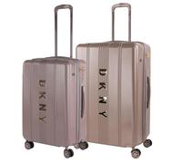 DKNY - Set Valise Rigide, Lot de Valises Soute Avion 4 roulettes - Sets de Bagages, Valise à Roulette en Soldes pour Voyages. Lot Valise: Ensemble pour Voyages élégants, Cendre