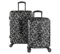 DKNY - Set Valise Rigide, Lot de Valises Soute Avion 4 roulettes - Sets de Bagages, Valise à Roulette en Soldes pour Voyages. Lot Valise: Ensemble pour Voyages élégants, Noir