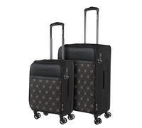 DKNY - Set Valise Souples à 4 roulettes - Lot Valise Tissu à Roulette - Sets de Bagages pour soute Avion, Soldes sur Set de valises à roulettes. Verrouillage à Combinaison, Noir